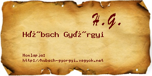 Hübsch Györgyi névjegykártya